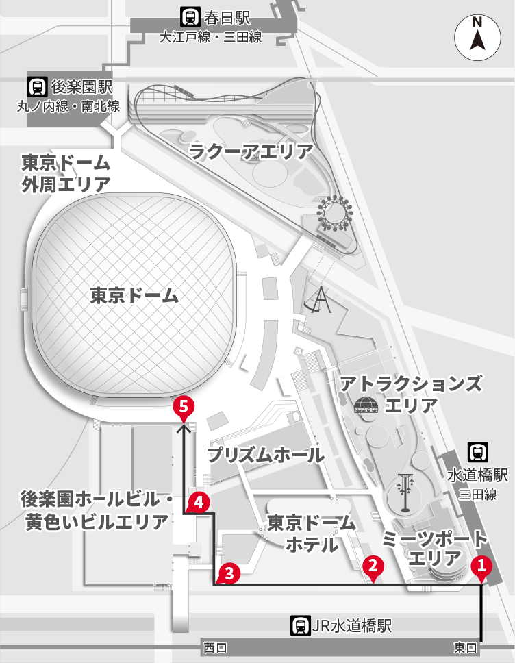 東京ドームアクセスマップ